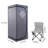 Portable Grey Steam - Home Spa Relaxation Station. 2.2L Capacity Generator. 150F Max Temp. . Remote & Timer Enabled. Foldable Chair. Waterproof Heat Insulating Fabric. , Leak-, -. 9 Gear Settings.