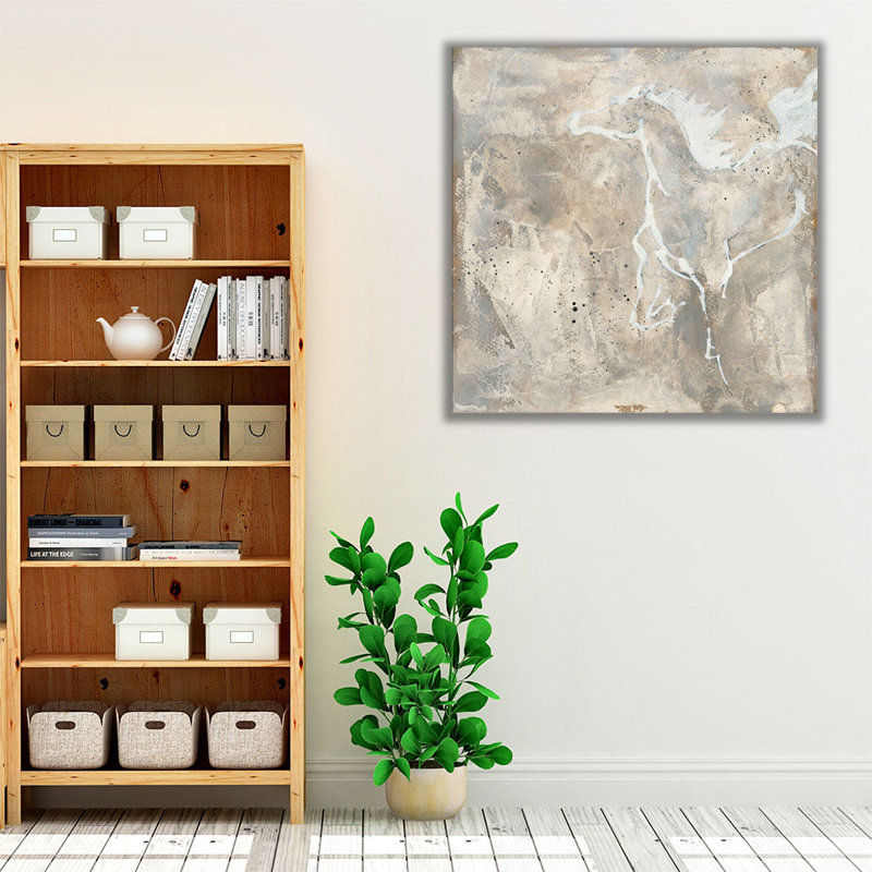 White Horse II - reproduction d'art sur toile, H 40 po x l 40 po