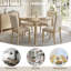 Ensemble de salle à manger moderne en bois 5 pièces, 1 table et 4 chaises rembourrées, 4 sièges pour la cuisine et la salle à manger-129607080-129607086-129607081-129607083