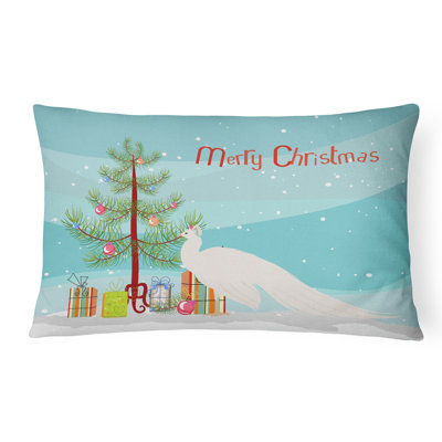  Peacock Peafowl Christmas Indoor/Outdoor Throw Pillow