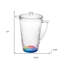 Ensemble de six pichets en acrylique transparent