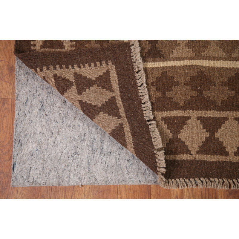 Tapis oriental réversible en laine Kilim 7 x 10
