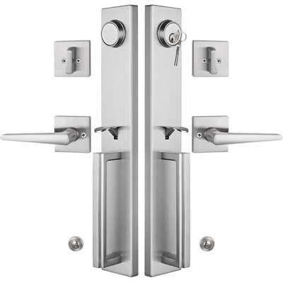 NEWBANG Single Cylinder Handle with Lever and Deadbolt Entry Set