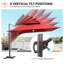 Parasol en porte-à-faux pour terrasse 11 pi x 11 pi à lumières solaires DEL sans base lestée-345658714