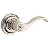 Curve Keyed Door Lever with Traditional Round Rose