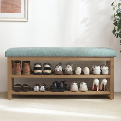 Banc de rangement pour chaussures rembourré Hahnville