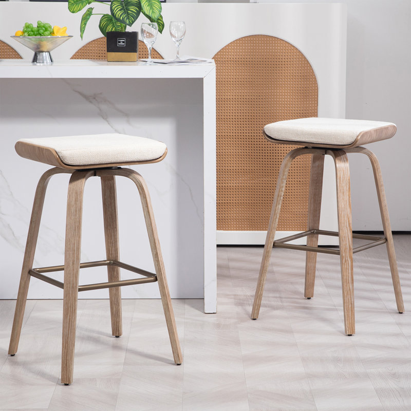 Magdiel Swivel Upholstered Counter Stool, Bar Stool (29.92” Seat Height)