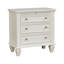 Table de chevet 3 blanc crème avec plateau coulissant pour la chambre à coucher - rangement spacieux et design élégant 3 grands tiroirs et solution