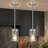 Levona 1 - Light Large Kitchen Island Pendant With Clear Hammered Glass Shade（set Of 2）-711858854