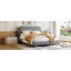 Lit plateforme tapissier pleine grandeur Teddy-165474502