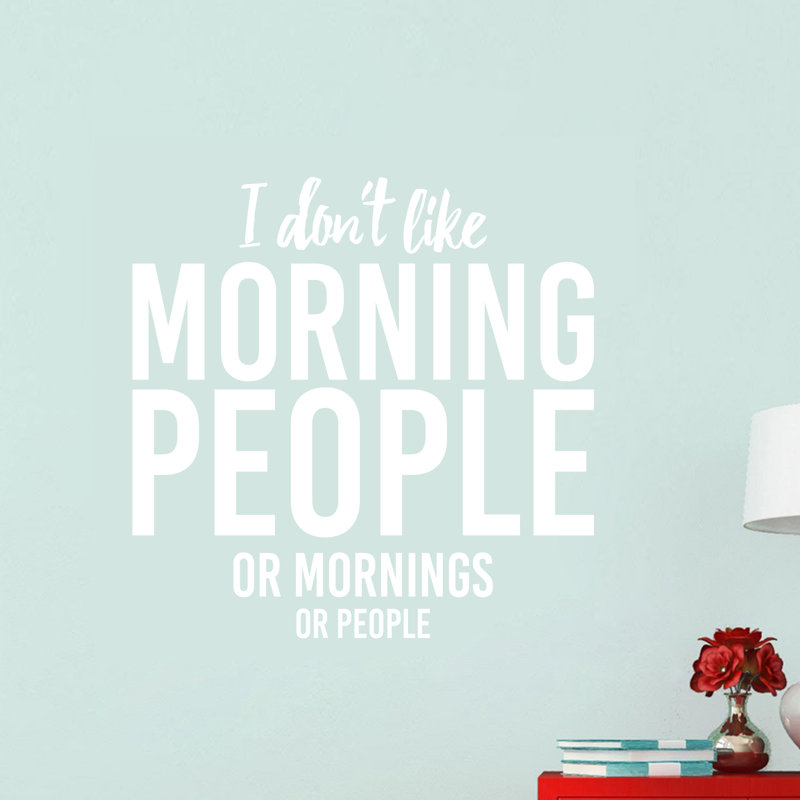 Décalcomanie murale i not like people people, Blanc