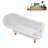 58" Streamlin Clawfoot Tub,Tray,Drain, Clawfeet-101628929-102219864