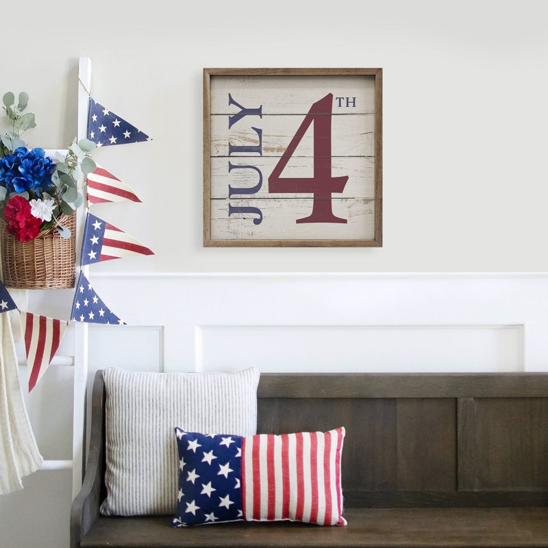 July 4th Whitewash, 8" H x 8" W