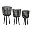 Jardinières en bambou 11/13/15 po, noir-2040238996