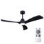Ventilateur de plafond 52 po avec lumière - pales en bois de sycomore massif, télécommande, DEL à intensité variable 3CCT, moteur réversible à 6 vitesses, minuterie pour le salon, la chambre à coucher et le patio-2135150763