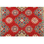 Tapis rouge / beige en laine noué à la main de conception unique 2 pi 7 po x 3 pi 11 po New Age