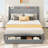Genevi Storage Upholstered Bed with Built In USB Port-283664386