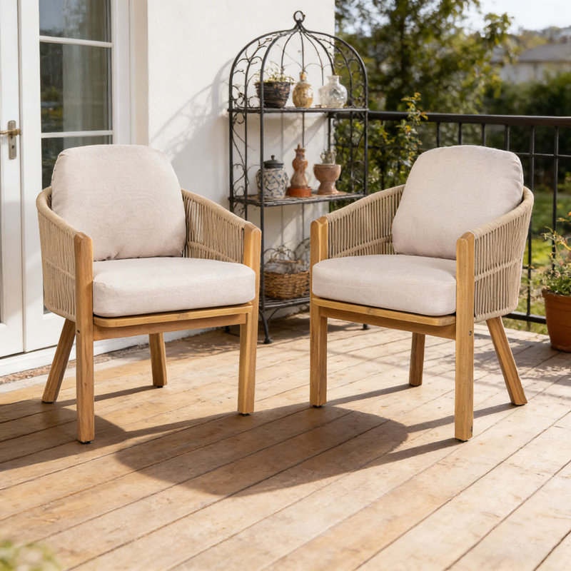 Chaise avec accoudoirs pour l'extérieur