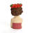 Lady Strawberries Ceramic 11.4-Inch Tall Sculpture Vase