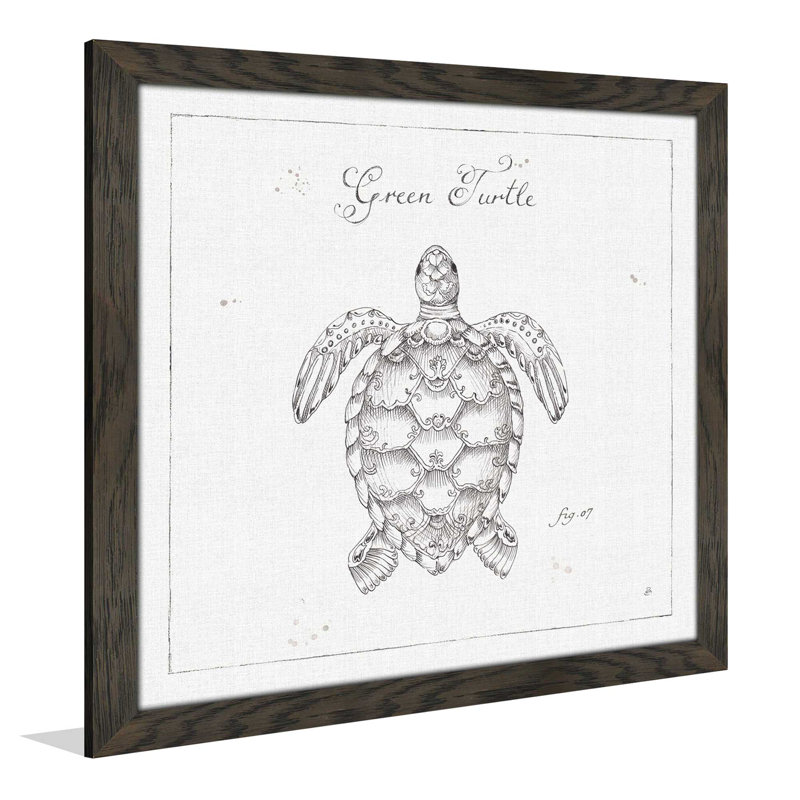 «Underwater Life», reproduction sur toile, H 37,5 po x l 37,5 po x P 1 po, Cadre chocolat patiné