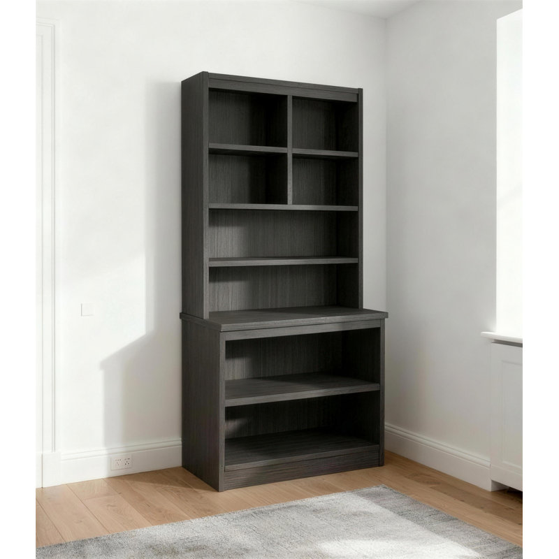 Brendan-Lee 182cm H x 85cm W Standard Bookcase, Black Havana