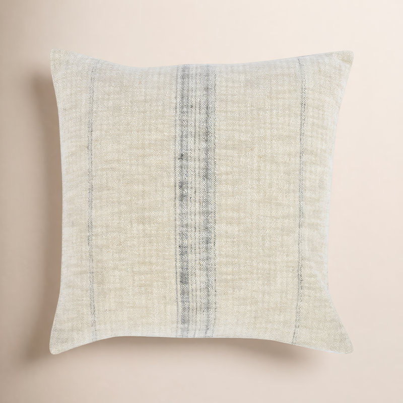 Coussin Silverton, Naturel / noir, 22 po x 22 po, Carré
