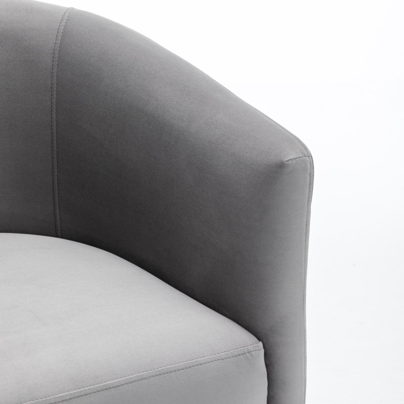 Fauteuil en velours, Gris