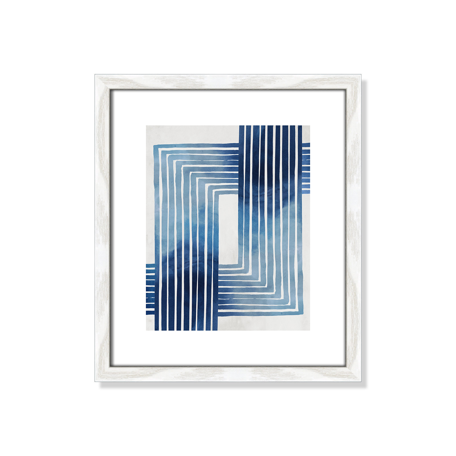 In Unison by Eva Watts - Painting Print, White Wood Framed Paper, 15" H x 13" W x 0.75" D