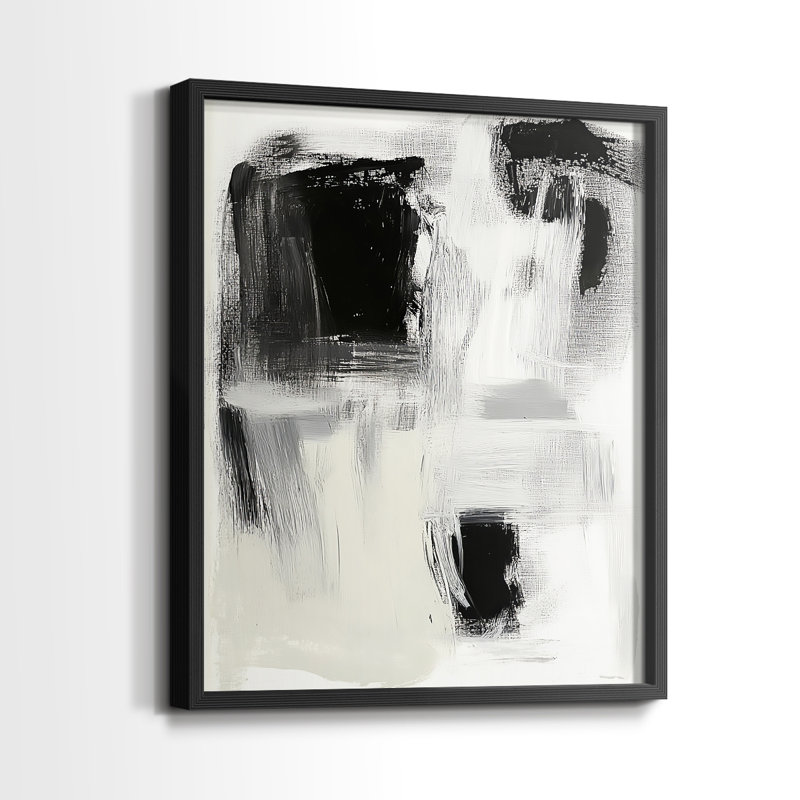 "ABSTRACT Series DCCxxviii" par J Paul, Noir, noir, noir, noir, H 21 po x l 17 po