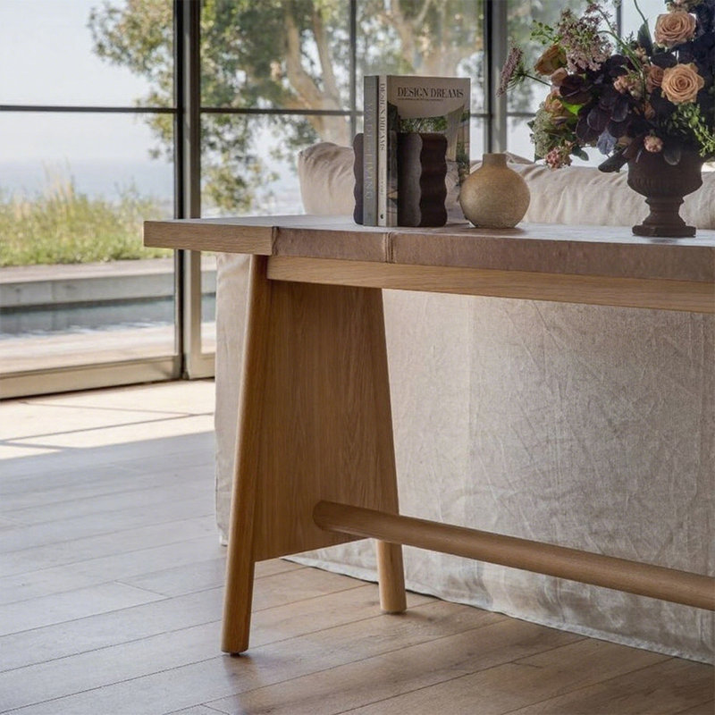 Console campagne rétro, H 31,5 po x l 62,99 po x P 15,75 po