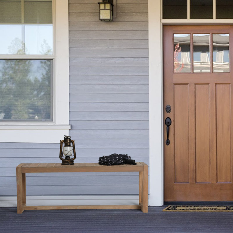 Brigida 43.3"W Solid Wood Bench,Entry Bench,Corridor Bench,Outdoor Bench, 15.7" H x 43.3" W x 11.8" D