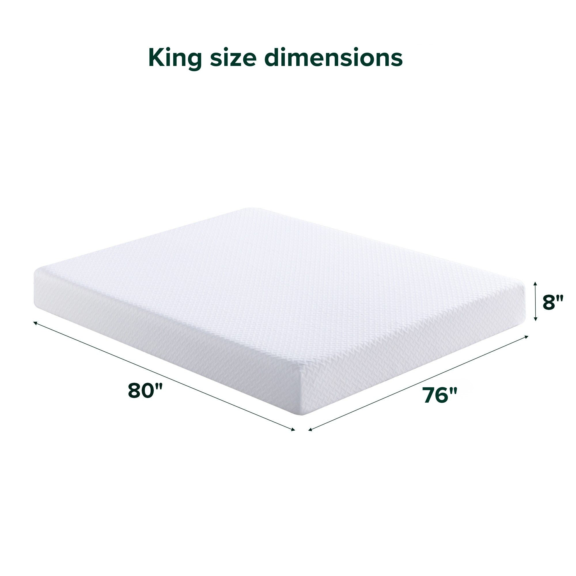 Sleep by Wayfair™ Medium Cooling Gel Memory Foam Mattress, King, 8"