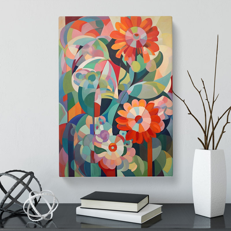 Wagenen Floral Flowers Retro Vol.4 - Wrapped Canvas, 76cm H x 50cm W x 3cm D