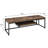 60-Inch Tv Compatible Rustic Stand In Weathered Oak & Black Finish Industrial With And Black,