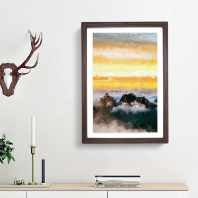 Mountain Peaks in Abstract - Framed Print