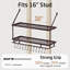 Support mural pour casseroles en bronze huilé de 76 cm (30 pouces), capacité de 45 kg (100 lb), 12 crochets
