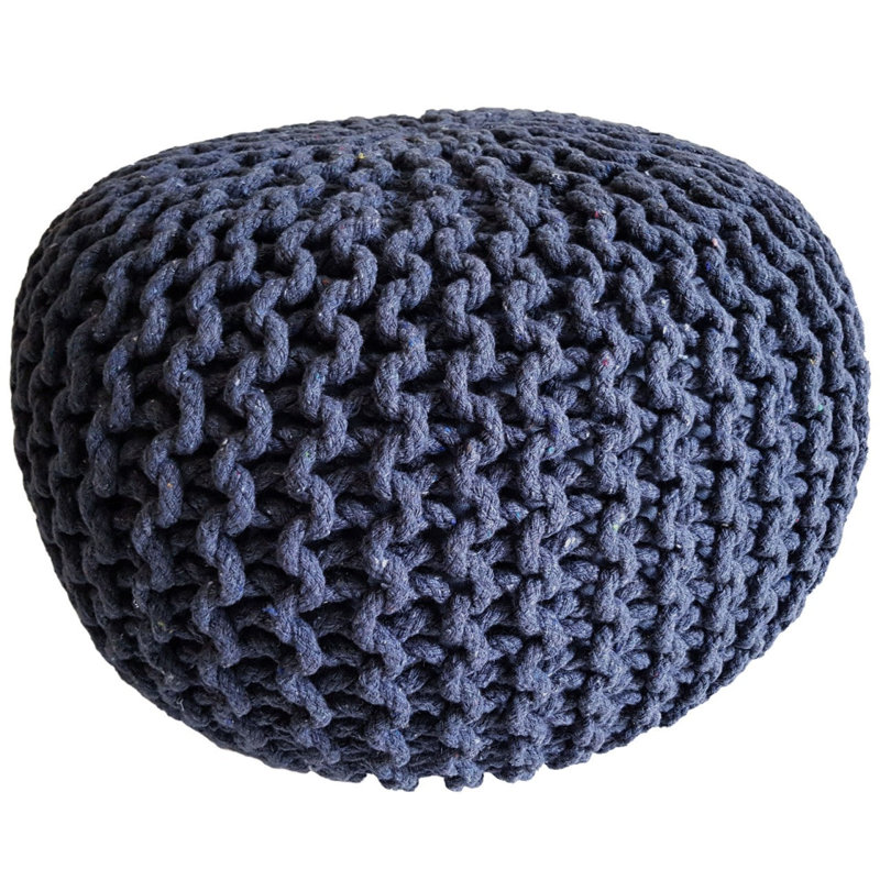 Iyana 45cm Wide Pouffe Ottoman, Blue