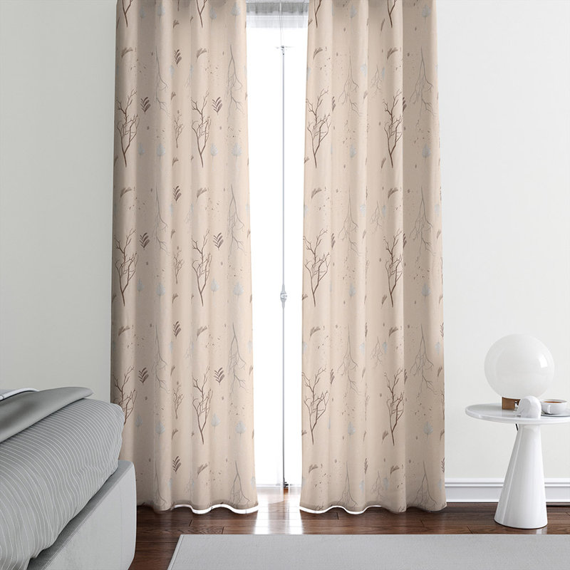 Panneaux de rideaux semi-transparents abstraits, L 20 po x L 61 po