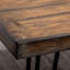Ensemble de salle à manger 6 pièces avec table en pin rustique, base en métal, chaises rembourrées et banc pour une décoration intérieure élégante-1626974767