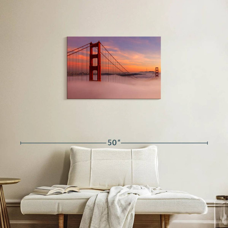 Lilie Golden Gate Bridge Clouds, H 20 po x l 30 po
