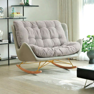Nordic Light Luxury Double Rocking Chair Sofa Rocking Chair