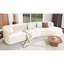 Canapé modulaire de 132 po au design incurvé, canapé modulaire en chenille 2 pièces avec 4 coussins, éponge moelleuse et coussin à ressorts, grand canapé modulaire en éponge pour le salon-246824612