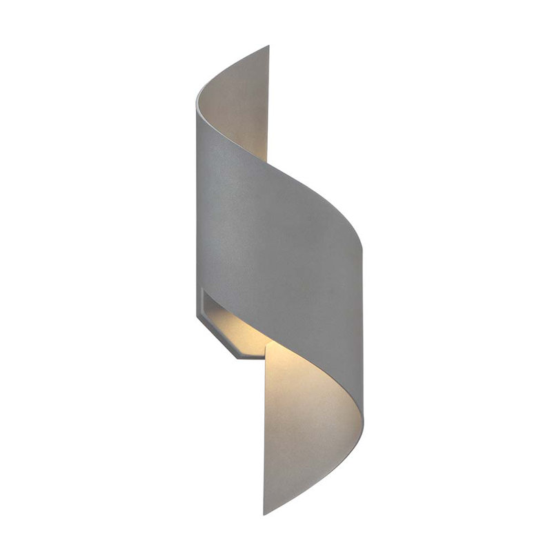 Plafonnier encastré d'extérieur à DEL à 1 ampoule Helix, Bronze, H 24,13 po x l 8,5 po x P 6,38 po