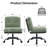 Velvet Upholstered Armless Office Chair with Metal Frame -21776579