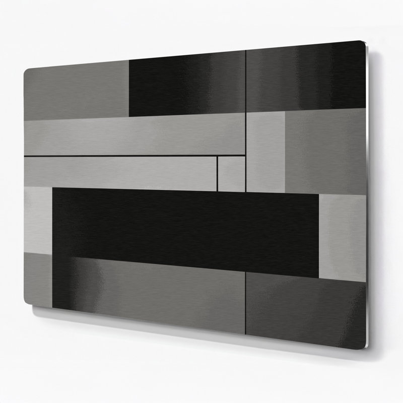 Minimalisme 78, art mural en métal brun, H 11 po x l 14 po