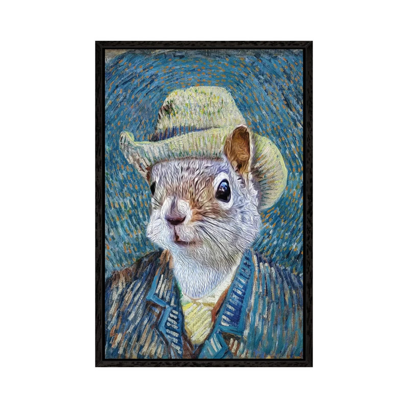 Vincent 1 Piece Painting on Canvas, 66.04cm H x 45.72cm W x 3.81cm D, Black Framed