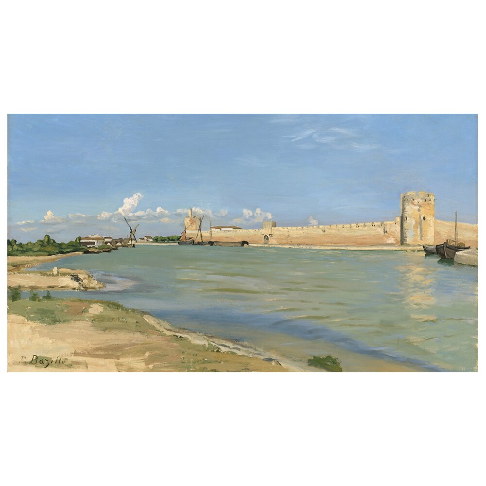 Leinwandbild The Ramparts at Aigues-Mortes von Frédéric Bazille