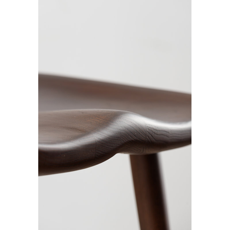 Anvil Chair With Back, Bar Stool (31” Seat Height), Matte Brown