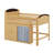 Loft Bed With Storage Cabinet, Wood Loft Bed Frame With LED Light & Wardrobe-123053230-123053229