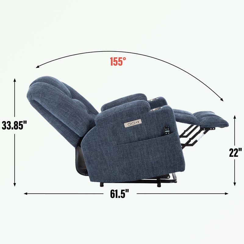 Fauteuil inclinable Darlene, Bleu
